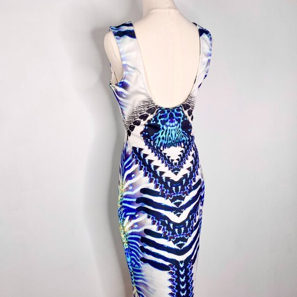 Asos Petite - Bold Abstract Stripe Bodycon Dress - Picture 6 of 9